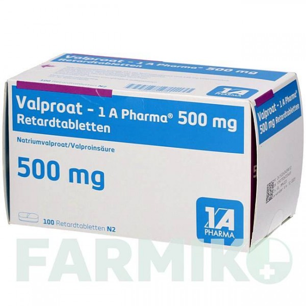 ВАЛЬПРОАТ (VALPROAT) 500 мг таблетки 100 шт - Вальпроєва кислота 1 A PHARMA