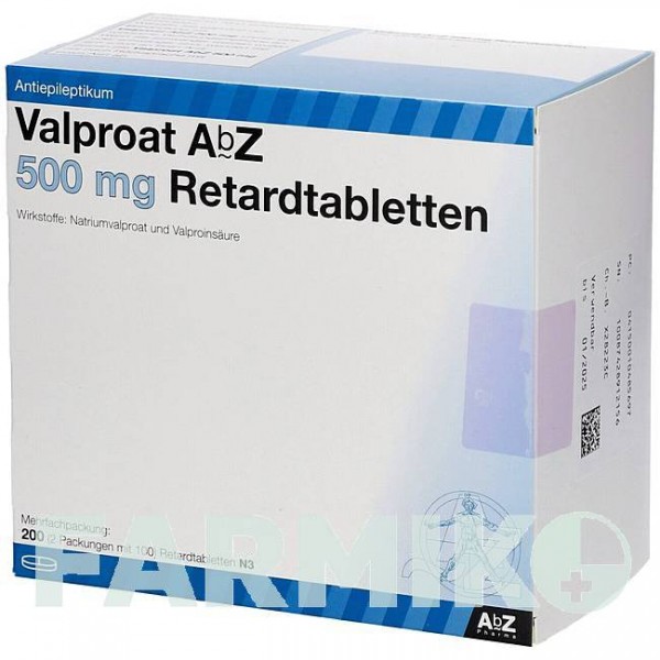 ВАЛЬПРОАТ (VALPROAT) 500 мг таблетки 200 шт - Вальпроєва кислота ABZ PHARMA