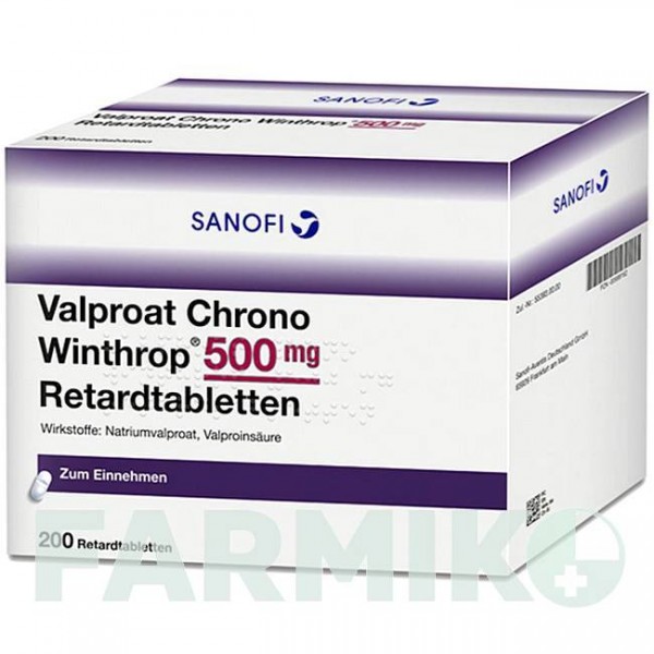 ВАЛЬПРОАТ (VALPROAT) 500 мг таблетки 200 шт - Вальпроєва кислота SANOFI