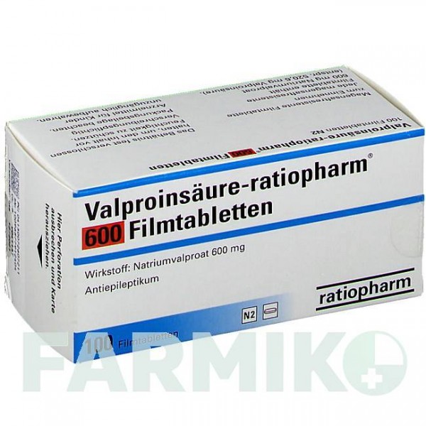 ВАЛЬПРОИНСАУР (VALPROINSAURE) 600 таблетки 100 шт - Вальпроевая кислота RATIOPHARM