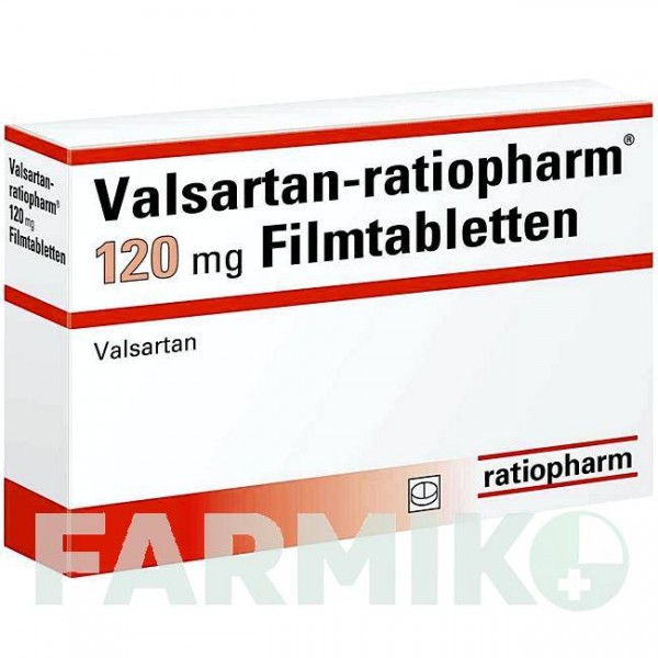 ВАЛСАРТАН (VALSARTAN) 120 мг таблетки 98 шт - Валсартан RATIOPHARM