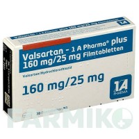 ВАЛСАРТАН (VALSARTAN) 160/25 мг таблетки 28 шт - Валсартан, Гідрохлоротіазид 1 A PHARMA