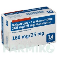 ВАЛСАРТАН (VALSARTAN) 160/25 мг таблетки 56 шт - Валсартан, Гидрохлоротиазид 1 A PHARMA