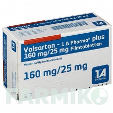 ВАЛСАРТАН (VALSARTAN) 160/25 мг таблетки 56 шт - Валсартан, Гідрохлоротіазид 1 A PHARMA