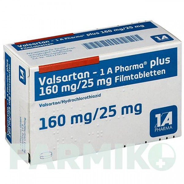 ВАЛСАРТАН (VALSARTAN) 160/25 мг таблетки 56 шт - Валсартан, Гідрохлоротіазид 1 A PHARMA