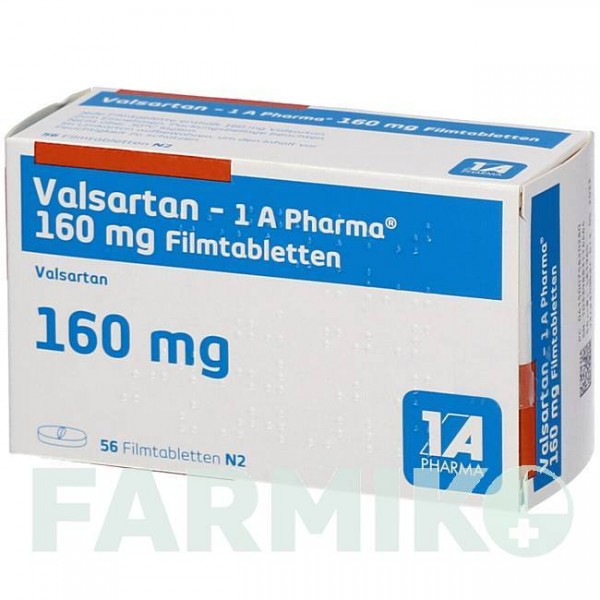 ВАЛСАРТАН (VALSARTAN) 160 мг таблетки 56 шт - Валсартан 1 A PHARMA