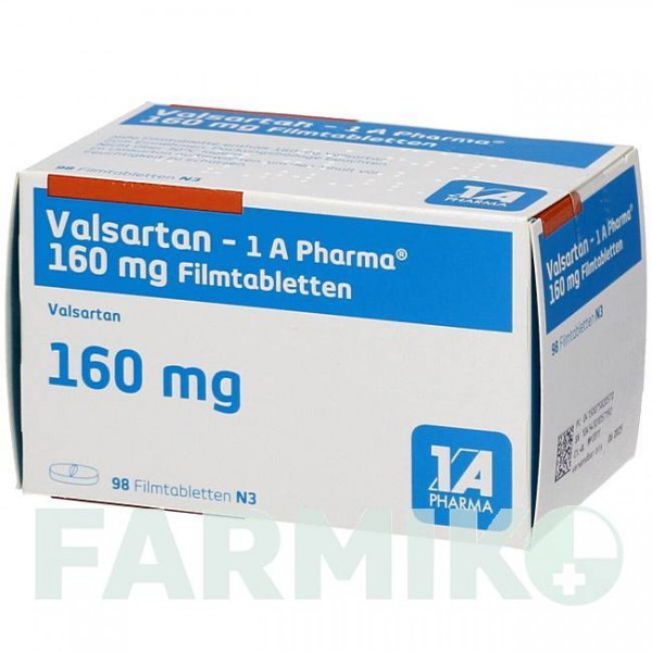 ВАЛСАРТАН (VALSARTAN) 160 мг таблетки 98 шт - Валсартан 1 A PHARMA