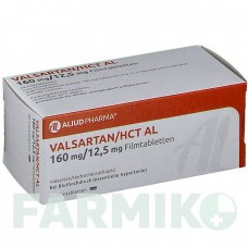 ВАЛСАРТАН (VALSARTAN) 160 мг/12,5 мг таблетки 98 шт - Валсартан, Гидрохлоротиазид ALIUD PHARMA