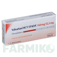 ВАЛСАРТАН (VALSARTAN) 160 мг/12,5 мг таблетки 28 шт - Валсартан, Гідрохлоротіазид STADAPHARM