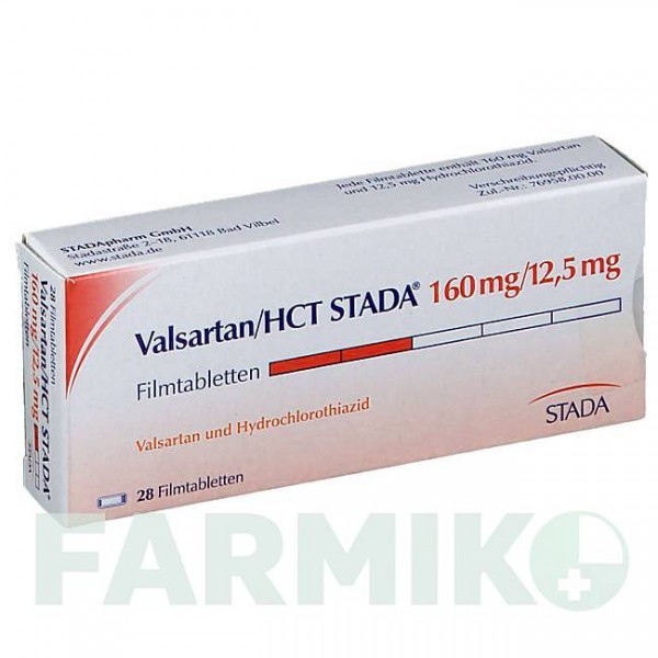 ВАЛСАРТАН (VALSARTAN) 160 мг/12,5 мг таблетки 28 шт - Валсартан, Гідрохлоротіазид STADAPHARM