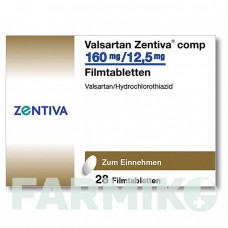 ВАЛСАРТАН (VALSARTAN) 160 мг/12,5 мг таблетки 28 шт - Валсартан, Гидрохлоротиазид ZENTIVA