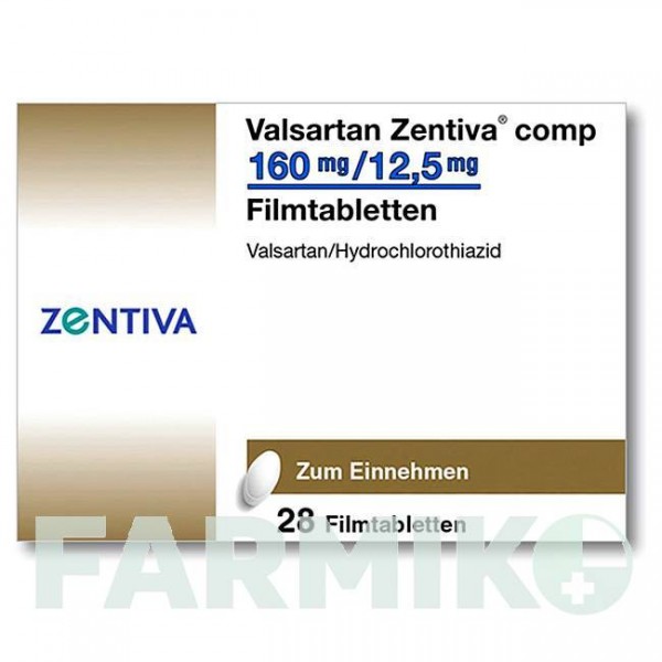 ВАЛСАРТАН (VALSARTAN) 160 мг/12,5 мг таблетки 28 шт - Валсартан, Гидрохлоротиазид ZENTIVA