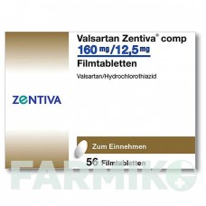 ВАЛСАРТАН (VALSARTAN) 160 мг/12,5 мг таблетки 56 шт - Валсартан, Гидрохлоротиазид ZENTIVA
