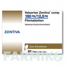 ВАЛСАРТАН (VALSARTAN) 160 мг/12,5 мг таблетки 98 шт - Валсартан, Гидрохлоротиазид ZENTIVA