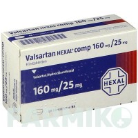ВАЛСАРТАН (VALSARTAN) 160 мг/25 мг таблетки 28 шт - Валсартан, Гидрохлоротиазид HEXAL