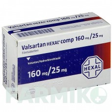 ВАЛСАРТАН (VALSARTAN) 160 мг/25 мг таблетки 56 шт - Валсартан, Гидрохлоротиазид HEXAL