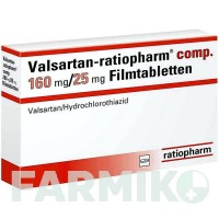 ВАЛСАРТАН (VALSARTAN) 160 мг/25 мг таблетки 56 шт - Валсартан, Гидрохлоротиазид RATIOPHARM
