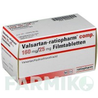 ВАЛСАРТАН (VALSARTAN) 160 мг/25 мг таблетки 98 шт - Валсартан, Гідрохлоротіазид RATIOPHARM