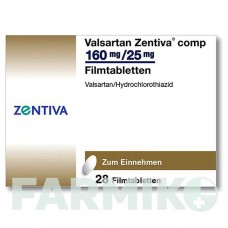 ВАЛСАРТАН (VALSARTAN) 160 мг/25 мг таблетки 28 шт - Валсартан, Гидрохлоротиазид ZENTIVA
