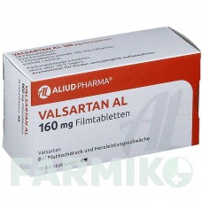 ВАЛСАРТАН (VALSARTAN) 160 мг таблетки 98 шт - Валсартан ALIUD PHARMA