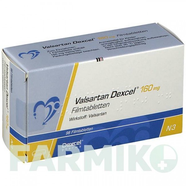 ВАЛСАРТАН (VALSARTAN) 160 мг таблетки 98 шт - Валсартан DEXCEL PHARMA
