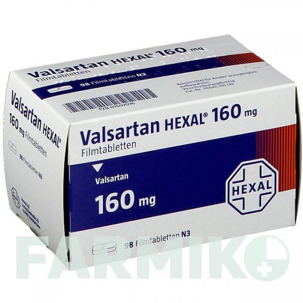 ВАЛСАРТАН (VALSARTAN) 160 мг таблетки 98 шт - Валсартан HEXAL