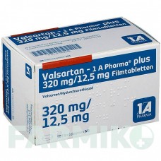 ВАЛСАРТАН (VALSARTAN) 320/12,5 мг таблетки 98 шт - Валсартан, Гідрохлоротіазид 1 A PHARMA