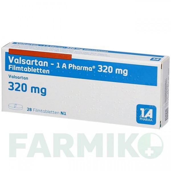 ВАЛСАРТАН (VALSARTAN) 320 мг таблетки 28 шт - Валсартан 1 A PHARMA