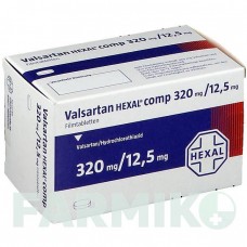ВАЛСАРТАН (VALSARTAN) 320 мг/12,5 мг таблетки 56 шт - Валсартан, Гидрохлоротиазид HEXAL