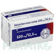 ВАЛСАРТАН (VALSARTAN) 320 мг/12,5 мг таблетки 98 шт - Валсартан, Гидрохлоротиазид HEXAL