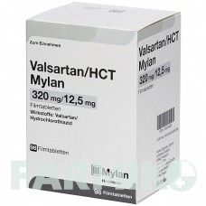 ВАЛСАРТАН (VALSARTAN) 320 мг/12,5 мг таблетки 98 шт - Валсартан, Гидрохлоротиазид VIATRIS