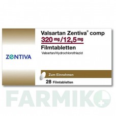 ВАЛСАРТАН (VALSARTAN) 320 мг/12,5 мг таблетки 28 шт - Валсартан, Гидрохлоротиазид ZENTIVA