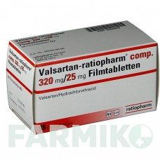 ВАЛСАРТАН (VALSARTAN) 320 мг/25 мг таблетки 98 шт - Валсартан, Гидрохлоротиазид RATIOPHARM