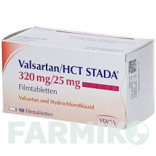 ВАЛСАРТАН (VALSARTAN) 320 мг/25 мг таблетки 98 шт - Валсартан, Гидрохлоротиазид STADAPHARM