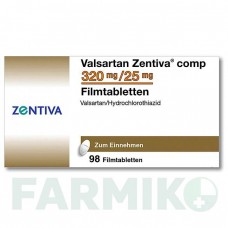 ВАЛСАРТАН (VALSARTAN) 320 мг/25 мг таблетки 98 шт - Валсартан, Гидрохлоротиазид ZENTIVA