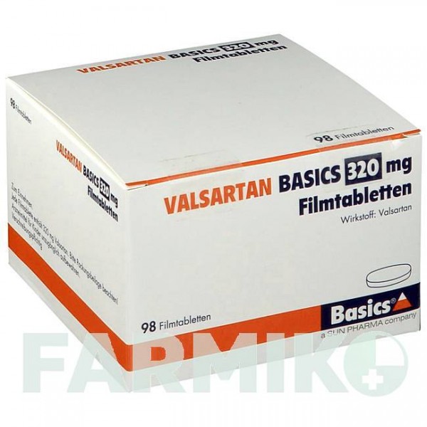 ВАЛСАРТАН (VALSARTAN) 320 мг таблетки 98 шт - Валсартан BASICS