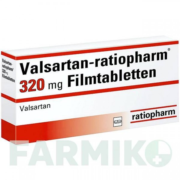 ВАЛСАРТАН (VALSARTAN) 320 мг таблетки 56 шт - Валсартан RATIOPHARM