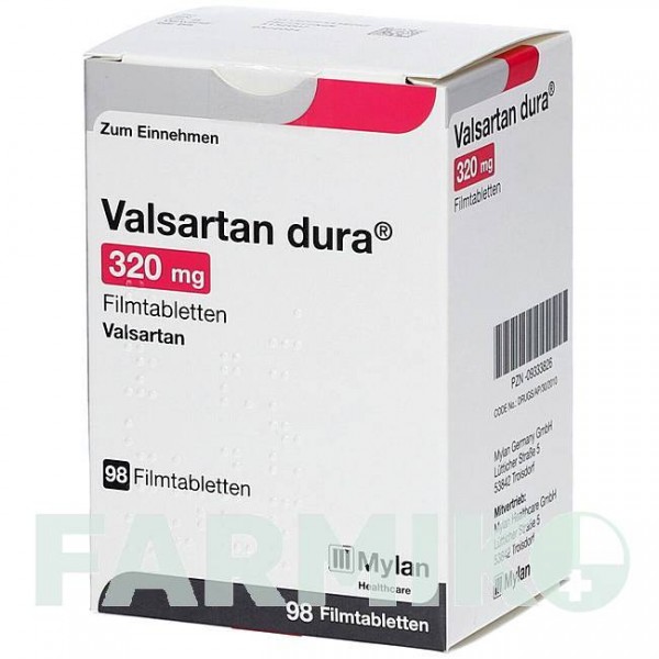ВАЛСАРТАН (VALSARTAN) 320 мг таблетки 98 шт - Валсартан VIATRIS