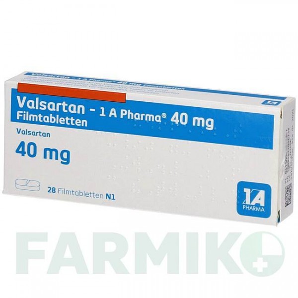 ВАЛСАРТАН (VALSARTAN) 40 мг таблетки 28 шт - Валсартан 1 A PHARMA