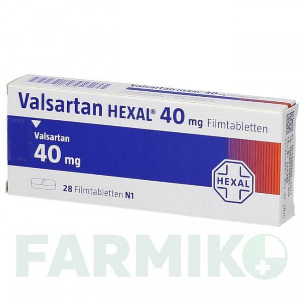 ВАЛСАРТАН (VALSARTAN) 40 мг таблетки 28 шт - Валсартан HEXAL