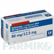 ВАЛСАРТАН (VALSARTAN) 80/12,5 мг таблетки 56 шт - Валсартан, Гидрохлоротиазид 1 A PHARMA