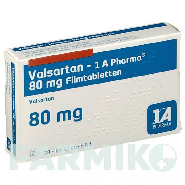 ВАЛСАРТАН (VALSARTAN) 80 мг таблетки 28 шт - Валсартан 1 A PHARMA