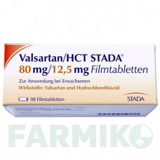 ВАЛСАРТАН (VALSARTAN) 80 мг/12,5 мг таблетки 98 шт - Валсартан, Гидрохлоротиазид STADAPHARM