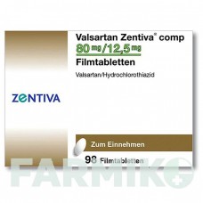 ВАЛСАРТАН (VALSARTAN) 80 мг/12,5 мг таблетки 98 шт - Валсартан, Гидрохлоротиазид ZENTIVA