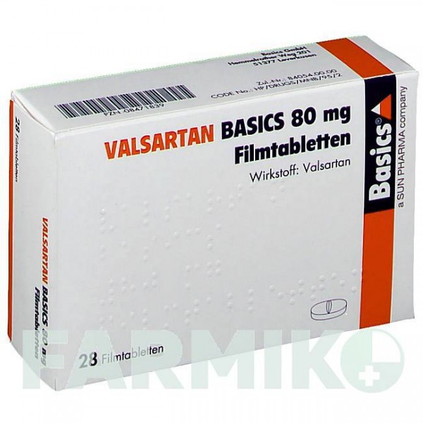 ВАЛСАРТАН (VALSARTAN) 80 мг таблетки 28 шт - Валсартан BASICS
