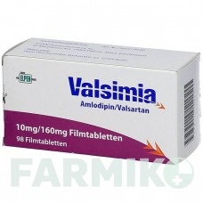 ВАЛЬСИМИЯ (VALSIMIA) 10 мг/160 мг таблетки 98 шт - Валсартан, Амлодипин ELPEN PHARMACEUTICAL