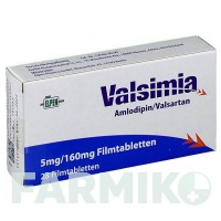ВАЛЬСІМІЯ (VALSIMIA) 5 мг/160 мг таблетки 28 шт - Валсартан, Амлодипін ELPEN PHARMACEUTICAL