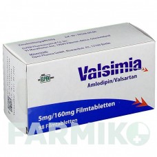 ВАЛЬСИМИЯ (VALSIMIA) 5 мг/160 мг таблетки 98 шт - Валсартан, Амлодипин ELPEN PHARMACEUTICAL