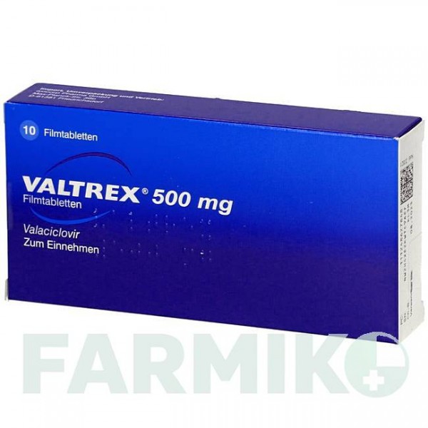 ВАЛЬТРЕКС (VALTREX) 500 мг таблетки 42 шт - Валацикловир AXICORP PHARMA