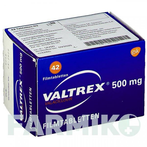 ВАЛЬТРЕКС (VALTREX) 500 мг таблетки 42 шт - Валацикловир EMRA-MED